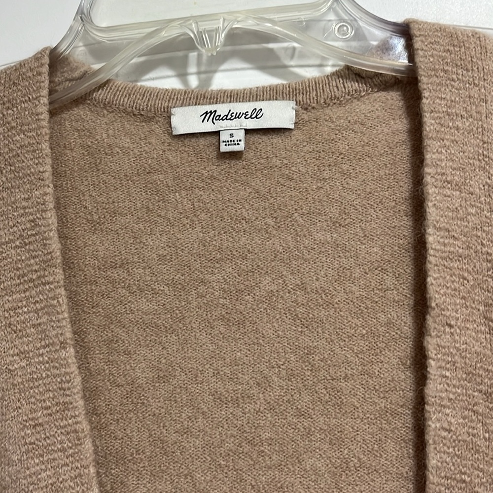 Madewell Pink and Gray Cardigan Sweater - Picture 2 of 7